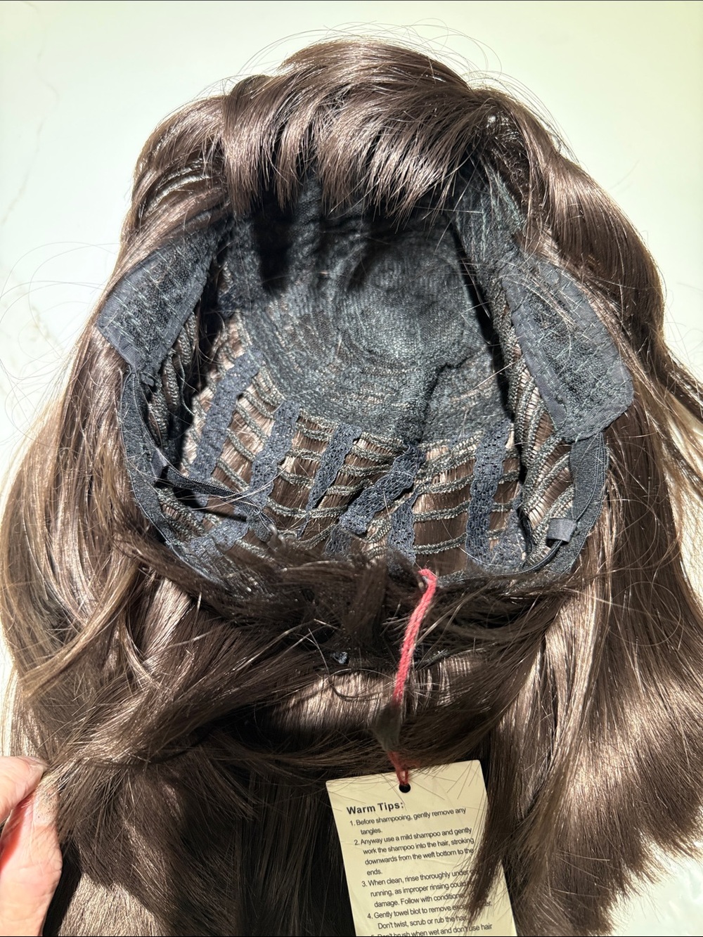 HAIR, 12” Bob with Bangs, Medium/Dark Brown - Picture 7 of 8